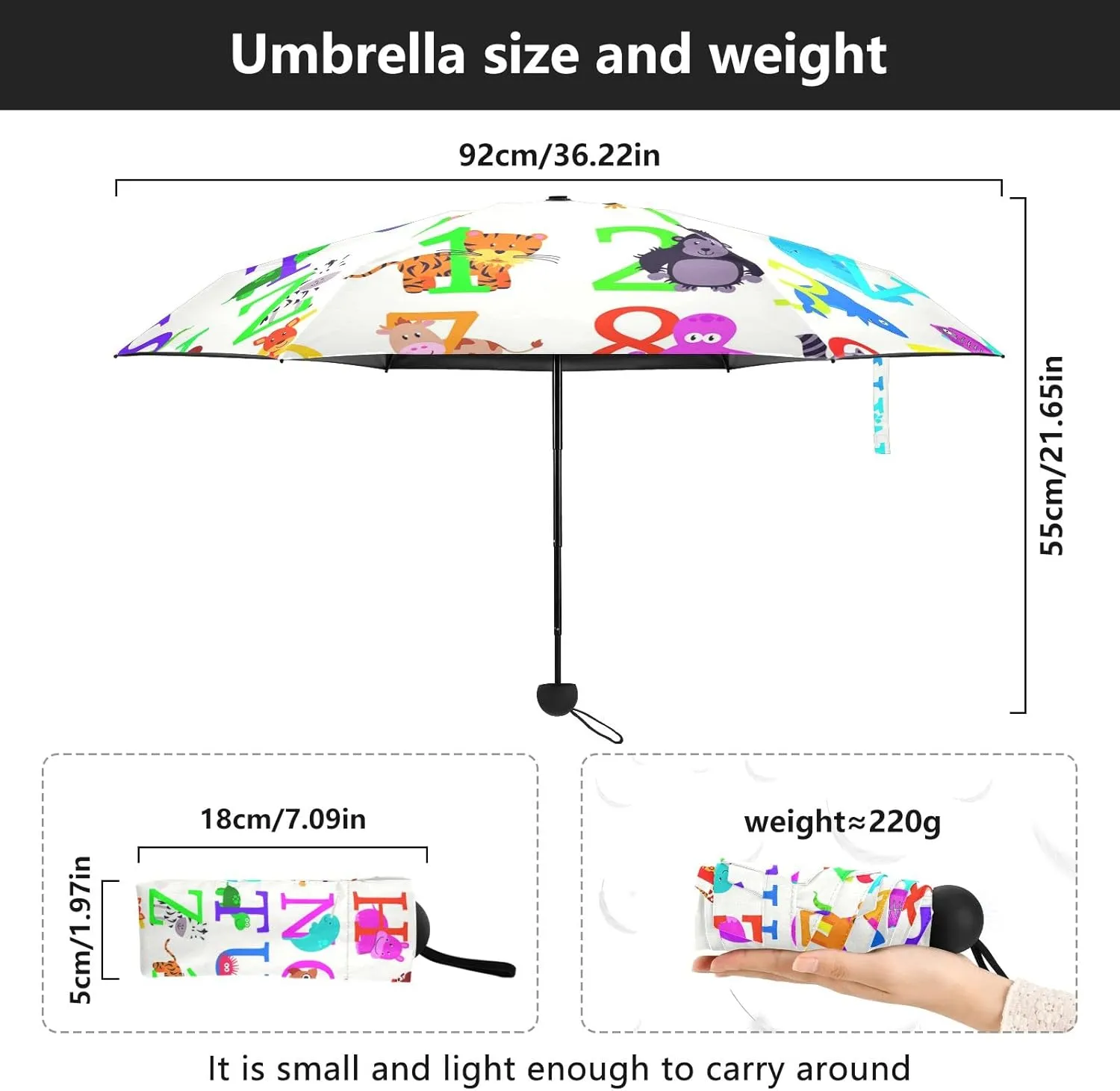 Oyihfvs Parasol Folding Umbrella, Reinforced Windproof Waterproof, Portable Compact Anti-UV Sun Rain Protection for Travel Outdoor