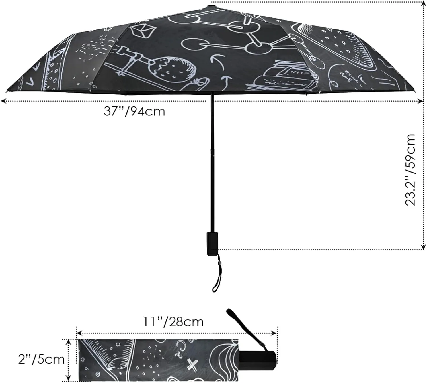 Oyihfvs Parasol Folding Umbrella, Reinforced Windproof Waterproof, Portable Compact Anti-UV Sun Rain Protection for Travel Outdoor