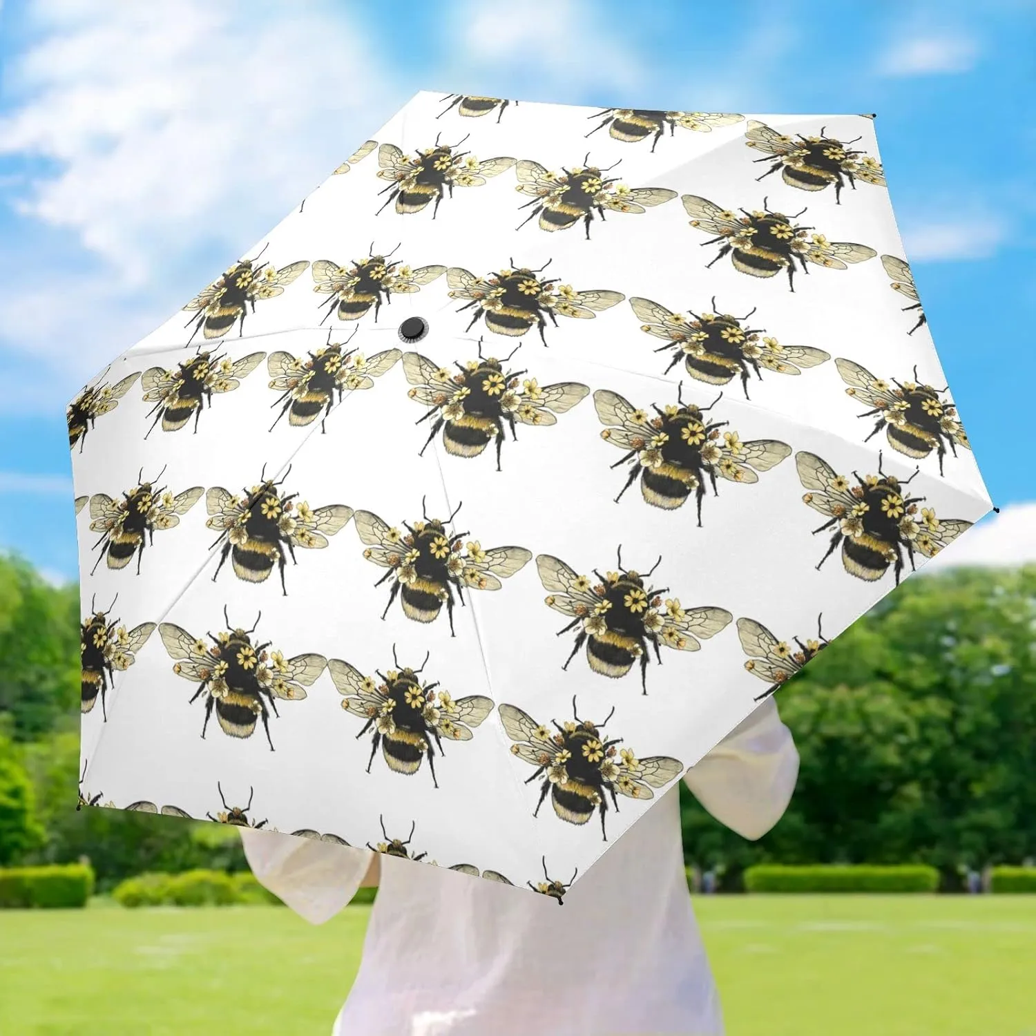 Oyihfvs Parasol Folding Umbrella, Reinforced Windproof Waterproof, Portable Compact Anti-UV Sun Rain Protection for Travel Outdoor