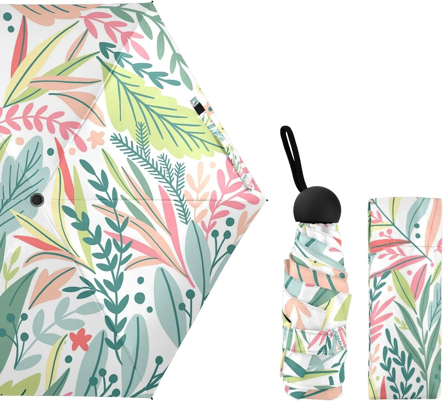 Oyihfvs Parasol Folding Umbrella, Reinforced Windproof Waterproof, Portable Compact Anti-UV Sun Rain Protection for Travel Outdoor