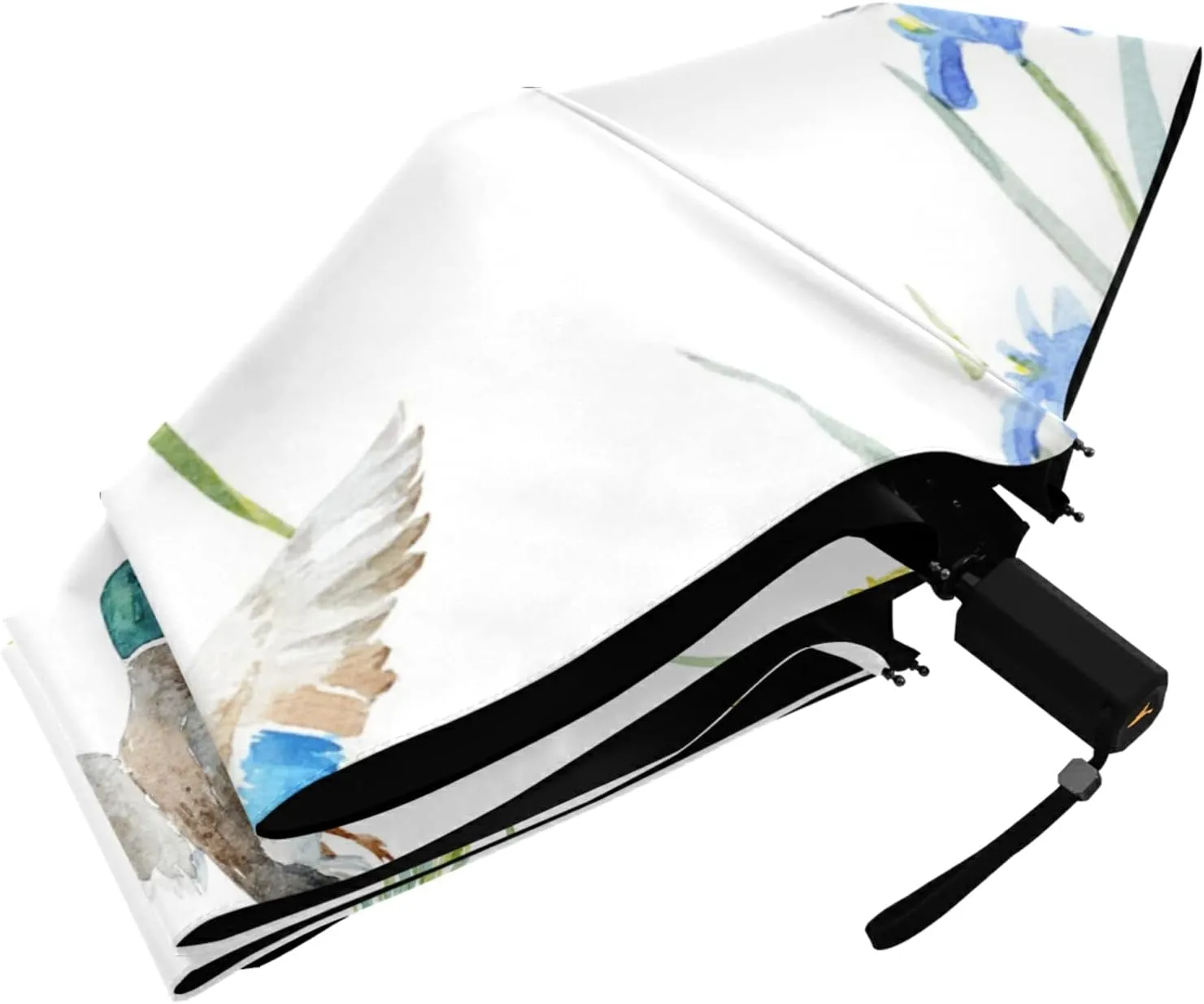 Oyihfvs Parasol Folding Umbrella, Reinforced Windproof Waterproof, Portable Compact Anti-UV Sun Rain Protection for Travel Outdoor