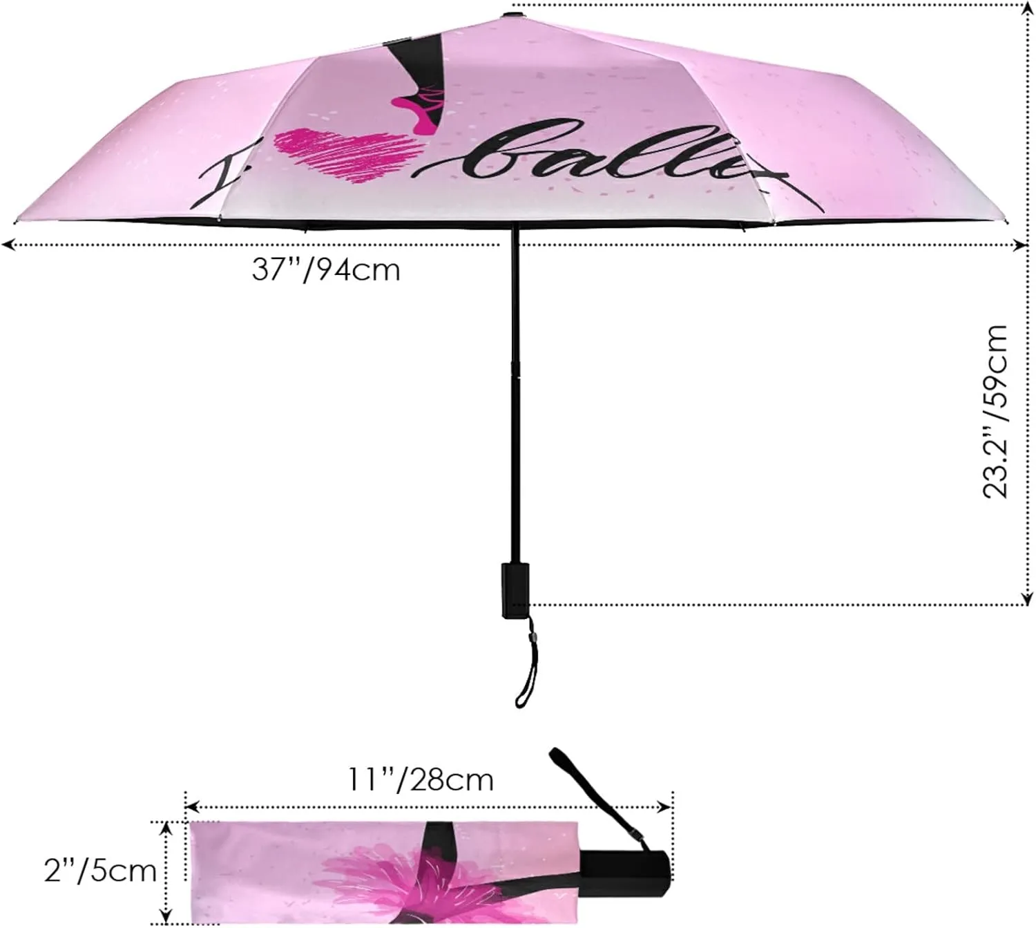 Oyihfvs Parasol Folding Umbrella, Reinforced Windproof Waterproof, Portable Compact Anti-UV Sun Rain Protection for Travel Outdoor
