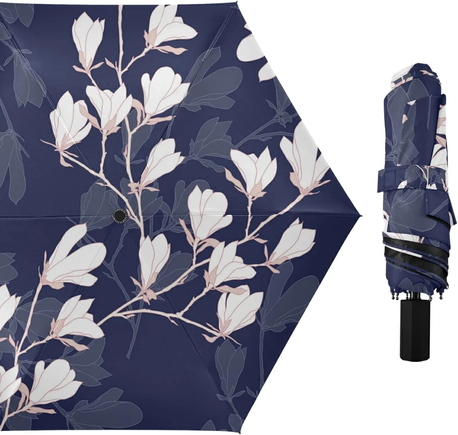 Oyihfvs Parasol Folding Umbrella, Reinforced Windproof Waterproof, Portable Compact Anti-UV Sun Rain Protection for Travel Outdoor