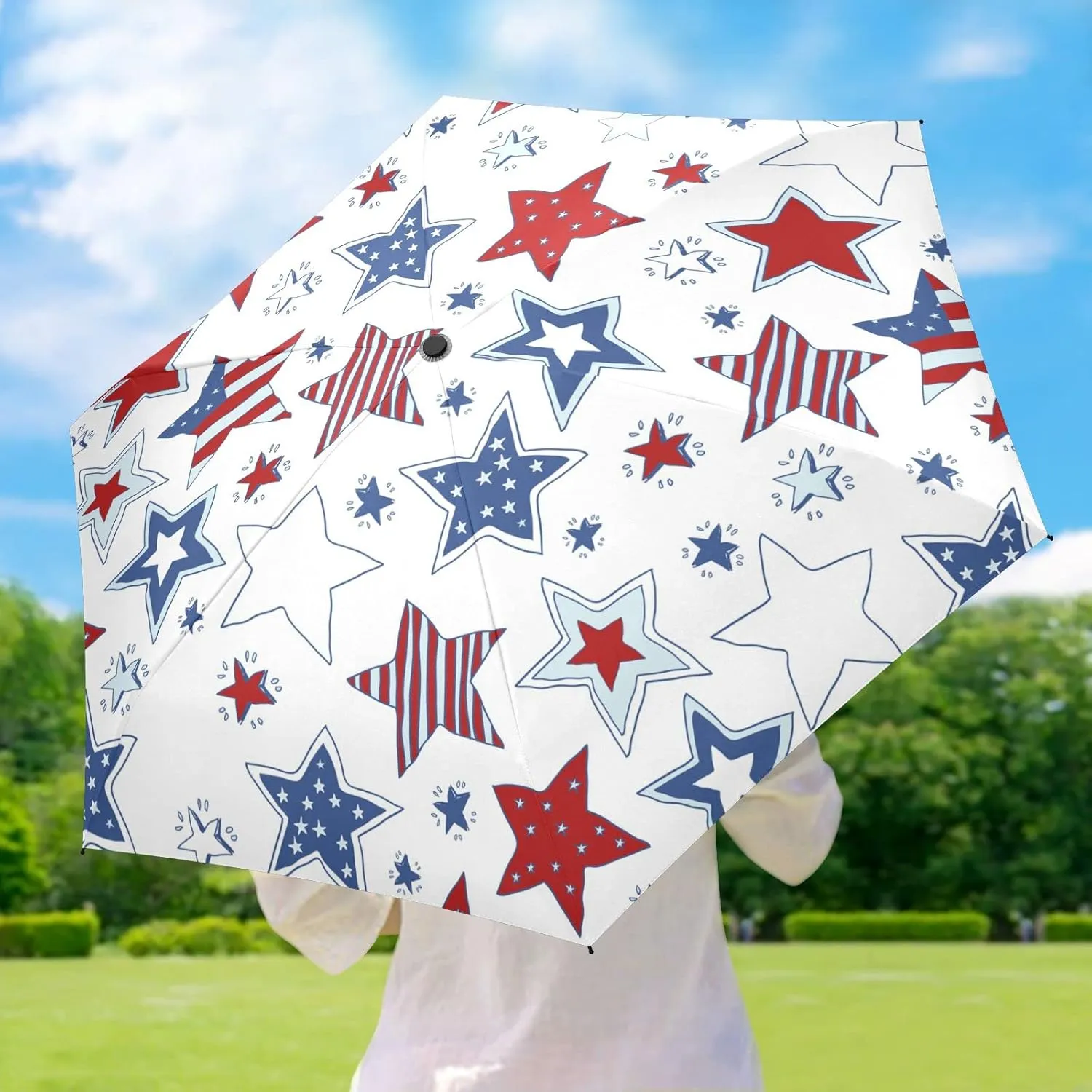Oyihfvs Parasol Folding Umbrella, Reinforced Windproof Waterproof, Portable Compact Anti-UV Sun Rain Protection for Travel Outdoor