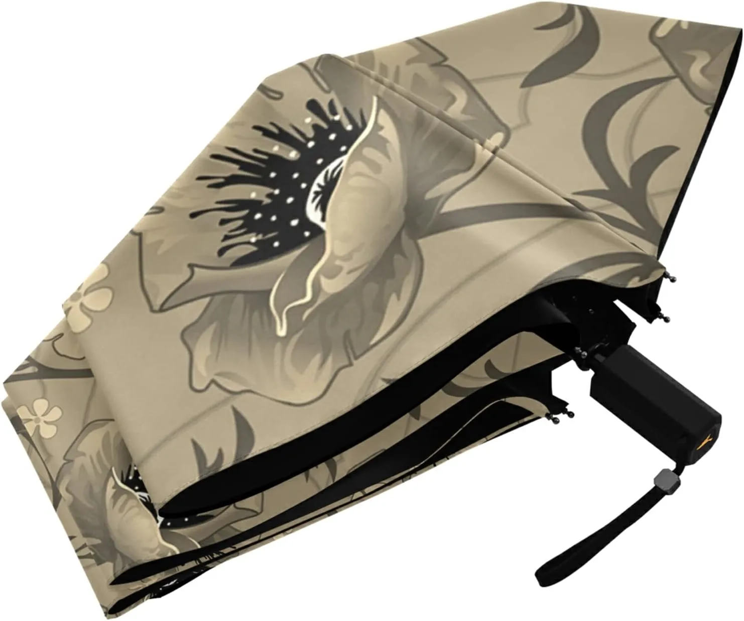 Oyihfvs Parasol Folding Umbrella, Reinforced Windproof Waterproof, Portable Compact Anti-UV Sun Rain Protection for Travel Outdoor