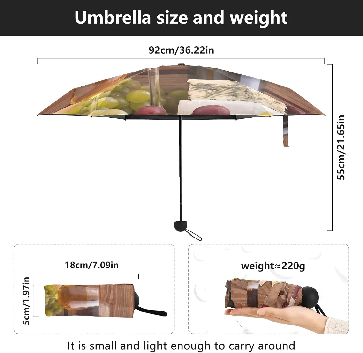 Oyihfvs Parasol Folding Umbrella, Reinforced Windproof Waterproof, Portable Compact Anti-UV Sun Rain Protection for Travel Outdoor