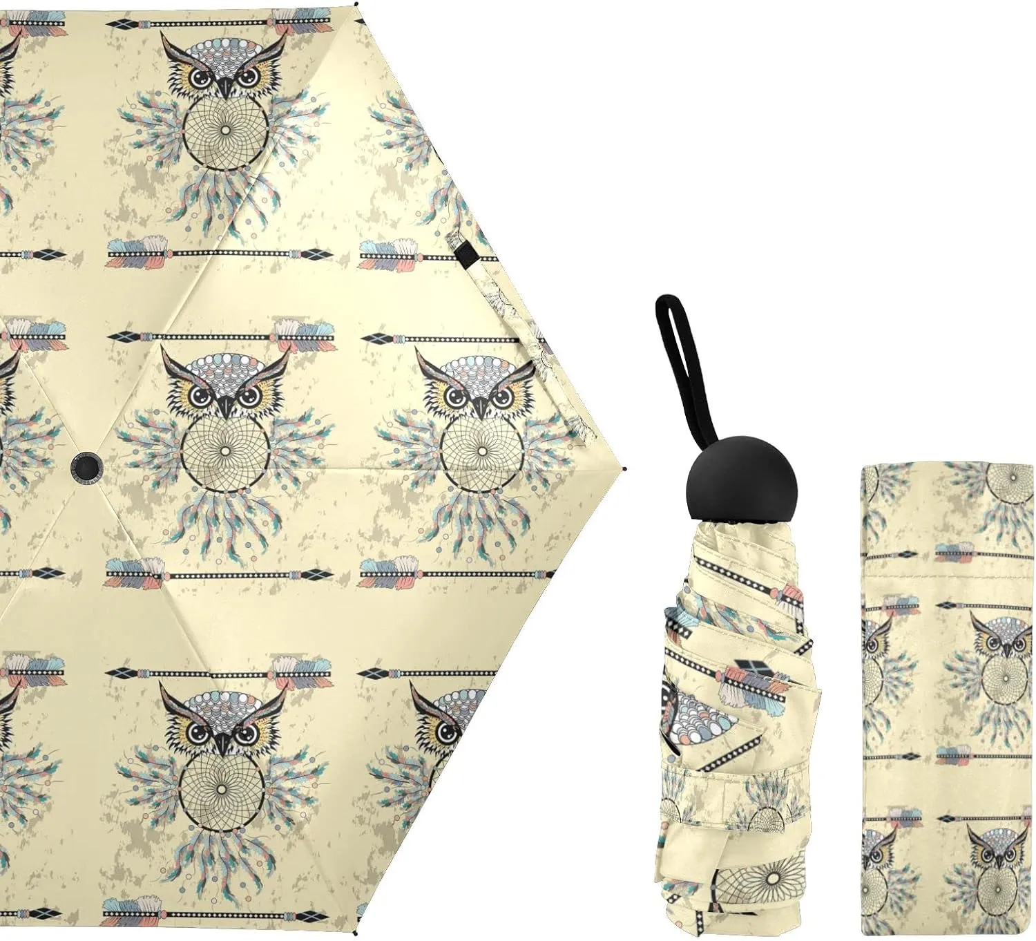 Oyihfvs Parasol Folding Umbrella, Reinforced Windproof Waterproof, Portable Compact Anti-UV Sun Rain Protection for Travel Outdoor