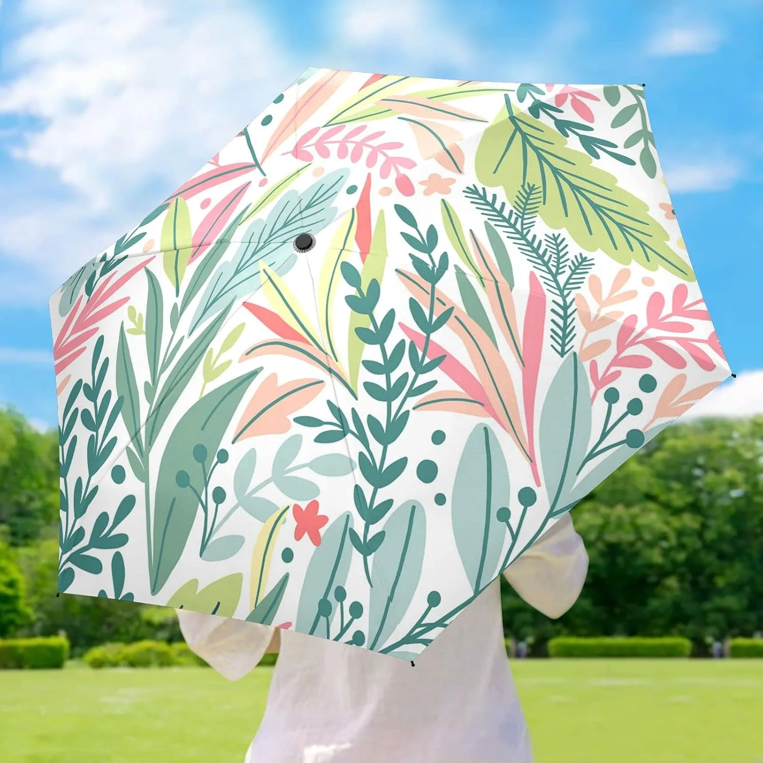 Oyihfvs Parasol Folding Umbrella, Reinforced Windproof Waterproof, Portable Compact Anti-UV Sun Rain Protection for Travel Outdoor
