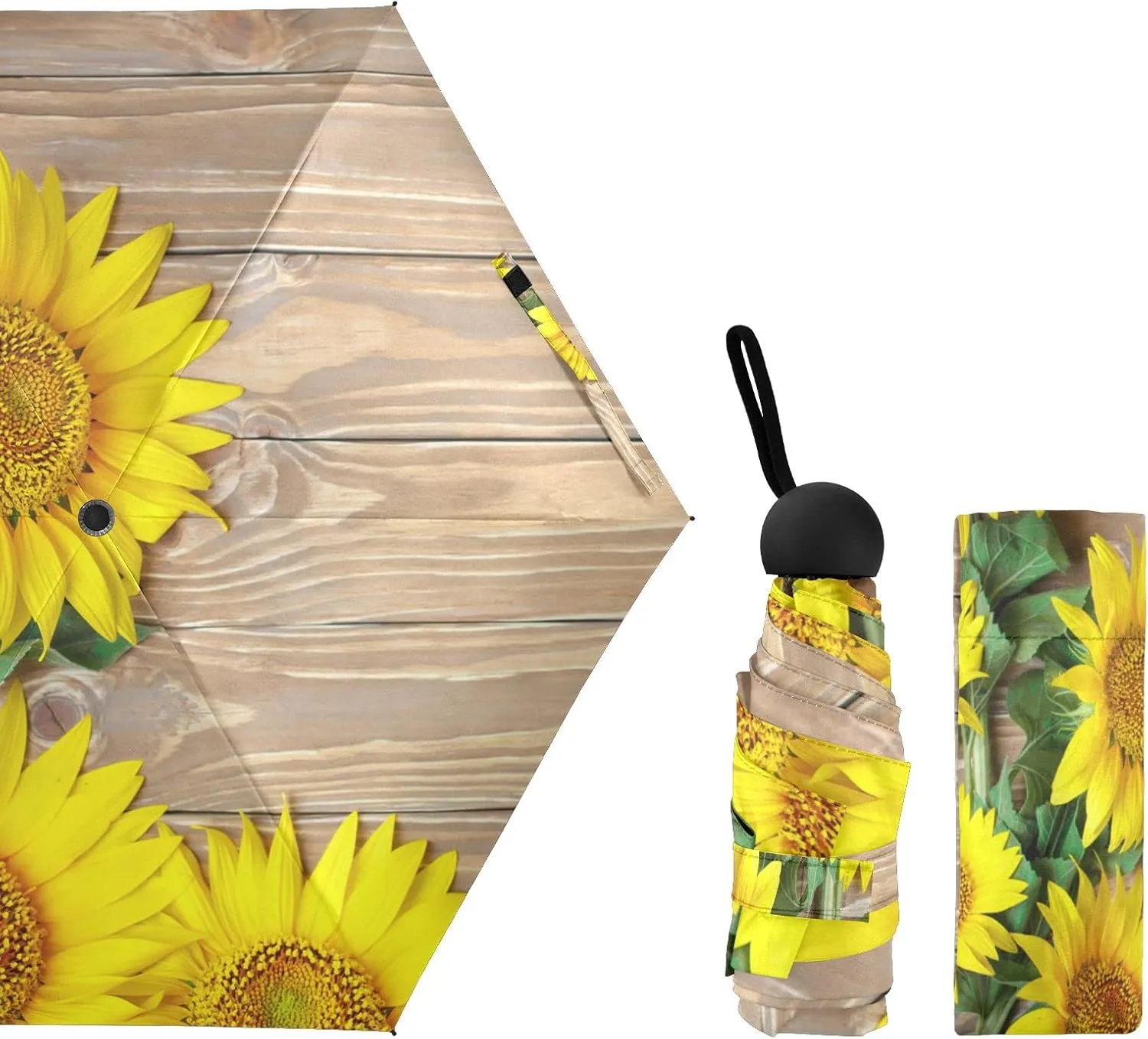Oyihfvs Parasol Folding Umbrella, Reinforced Windproof Waterproof, Portable Compact Anti-UV Sun Rain Protection for Travel Outdoor