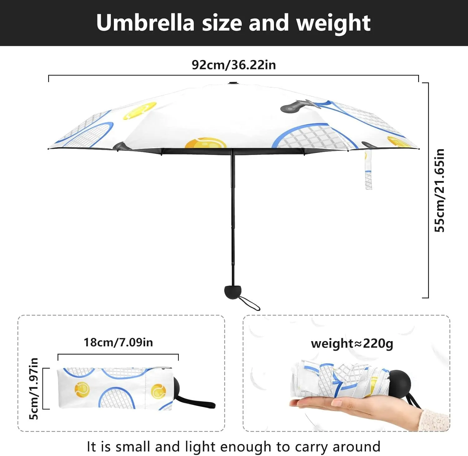 Oyihfvs Parasol Folding Umbrella, Reinforced Windproof Waterproof, Portable Compact Anti-UV Sun Rain Protection for Travel Outdoor