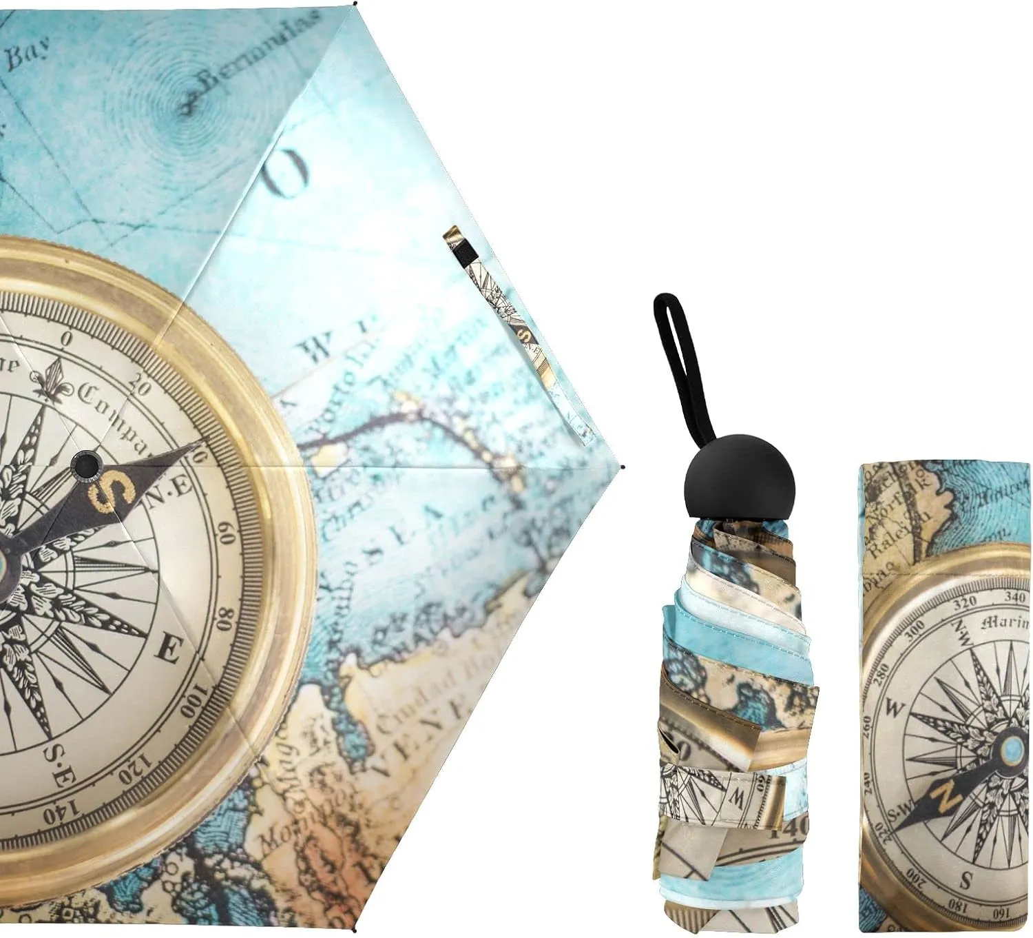 Oyihfvs Parasol Folding Umbrella, Reinforced Windproof Waterproof, Portable Compact Anti-UV Sun Rain Protection for Travel Outdoor