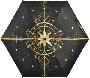 Oyihfvs Parasol Folding Umbrella, Reinforced Windproof Waterproof, Portable Compact Anti-UV Sun Rain Protection for Travel Outdoor