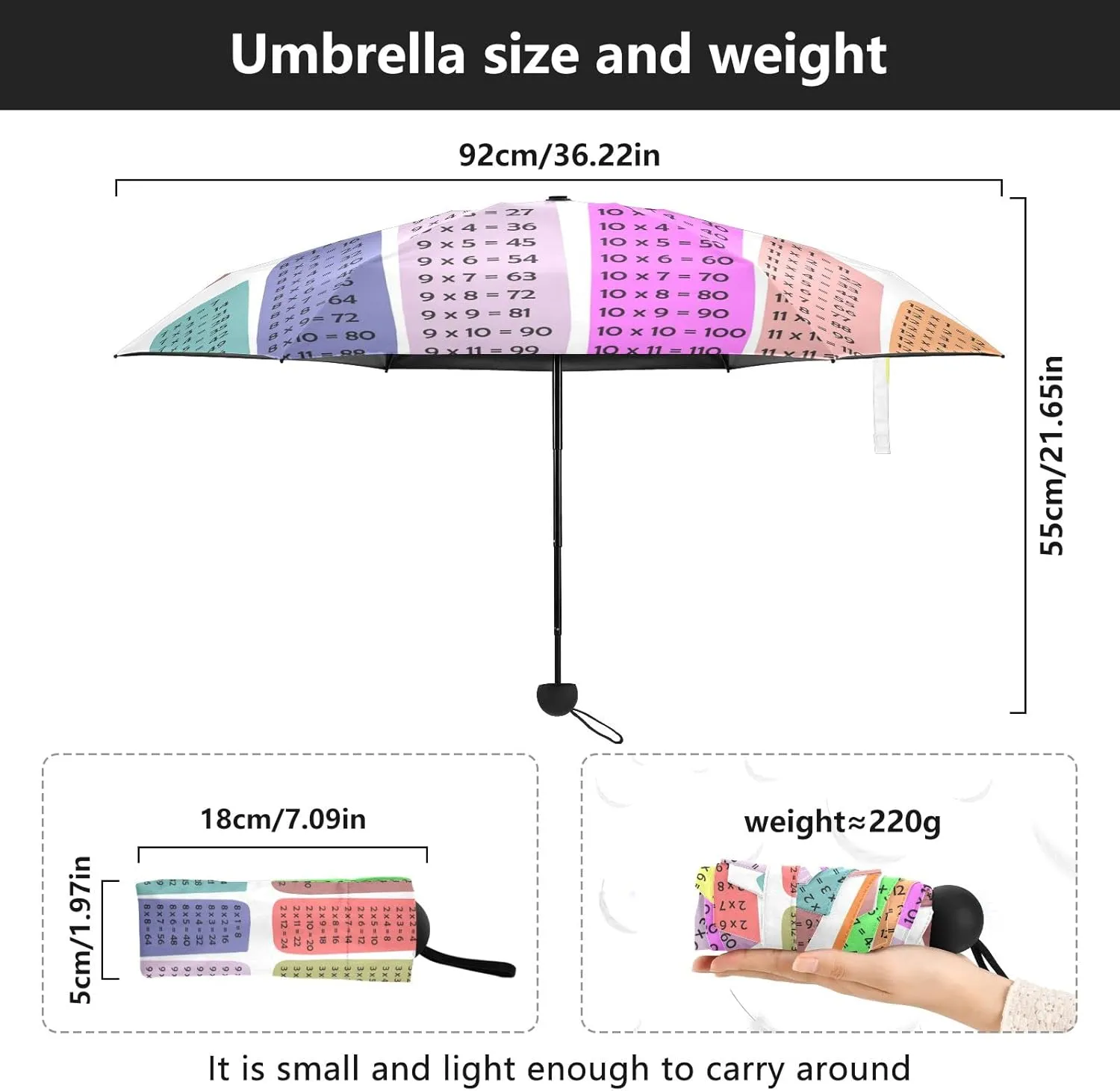 Oyihfvs Parasol Folding Umbrella, Reinforced Windproof Waterproof, Portable Compact Anti-UV Sun Rain Protection for Travel Outdoor