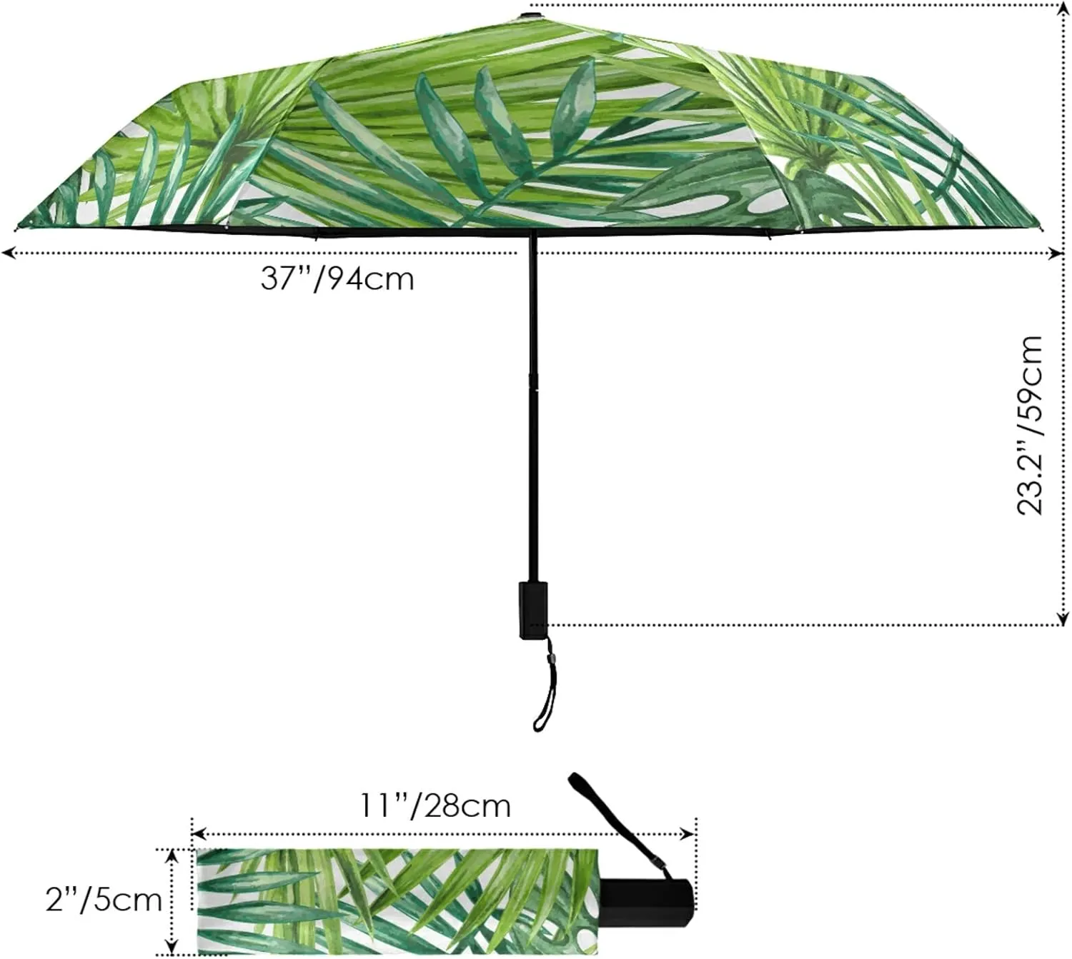 Oyihfvs Parasol Folding Umbrella, Reinforced Windproof Waterproof, Portable Compact Anti-UV Sun Rain Protection for Travel Outdoor