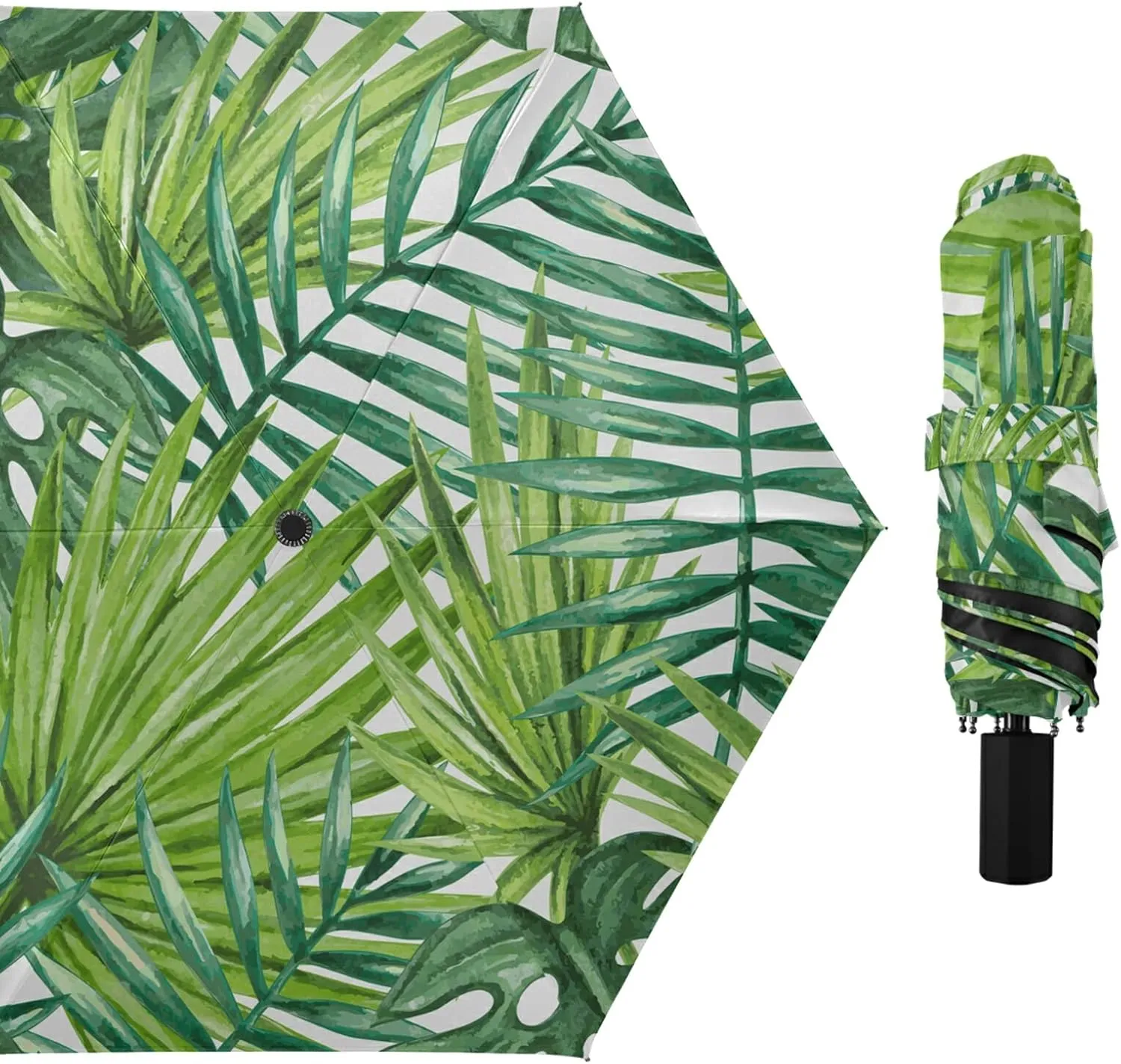 Oyihfvs Parasol Folding Umbrella, Reinforced Windproof Waterproof, Portable Compact Anti-UV Sun Rain Protection for Travel Outdoor