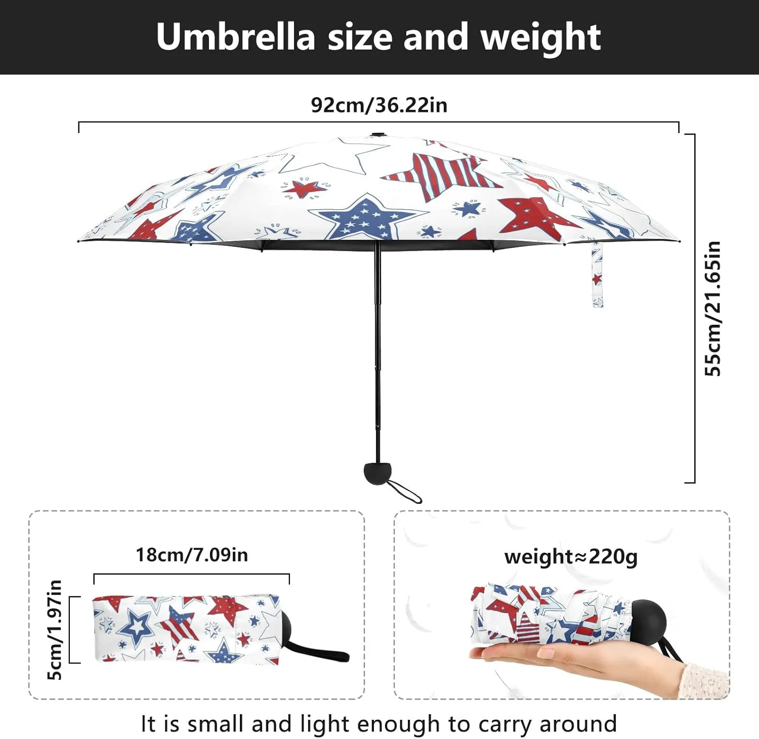 Oyihfvs Parasol Folding Umbrella, Reinforced Windproof Waterproof, Portable Compact Anti-UV Sun Rain Protection for Travel Outdoor