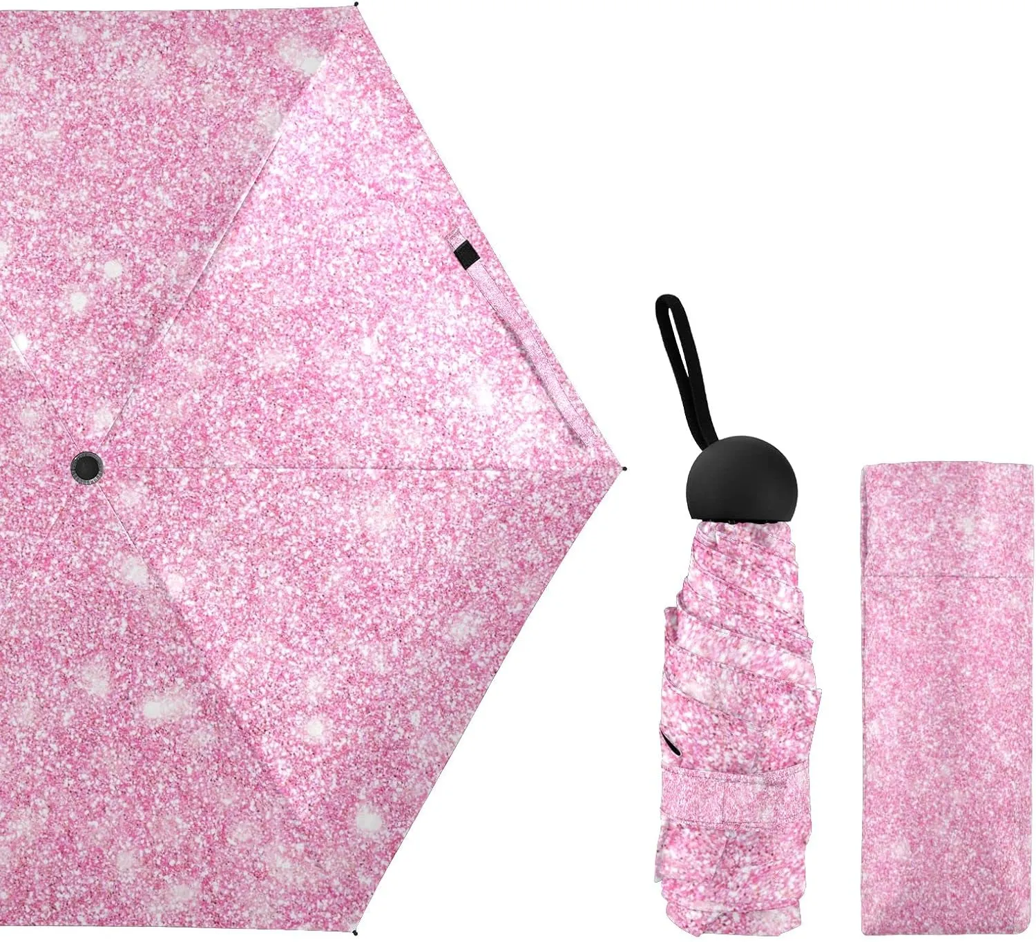 Oyihfvs Parasol Folding Umbrella, Reinforced Windproof Waterproof, Portable Compact Anti-UV Sun Rain Protection for Travel Outdoor
