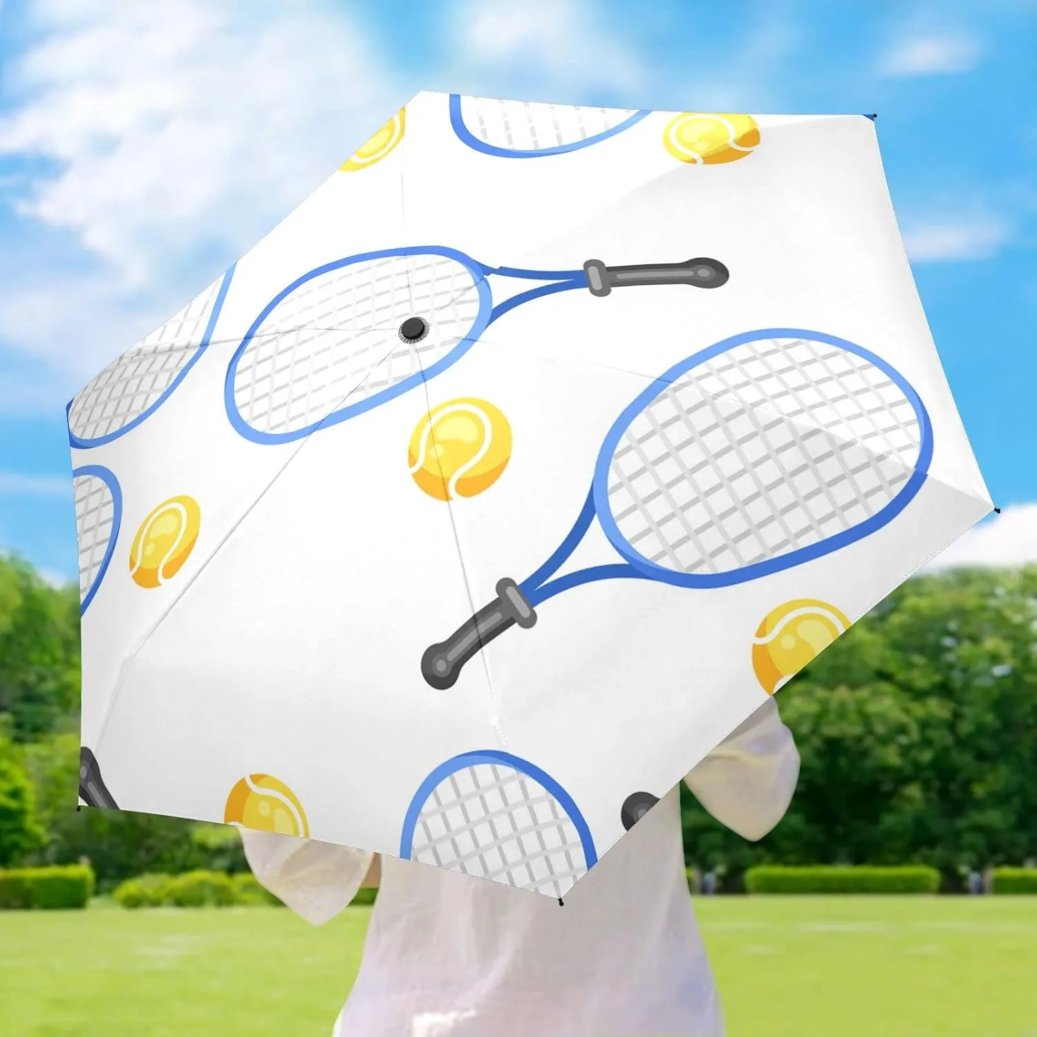 Oyihfvs Parasol Folding Umbrella, Reinforced Windproof Waterproof, Portable Compact Anti-UV Sun Rain Protection for Travel Outdoor