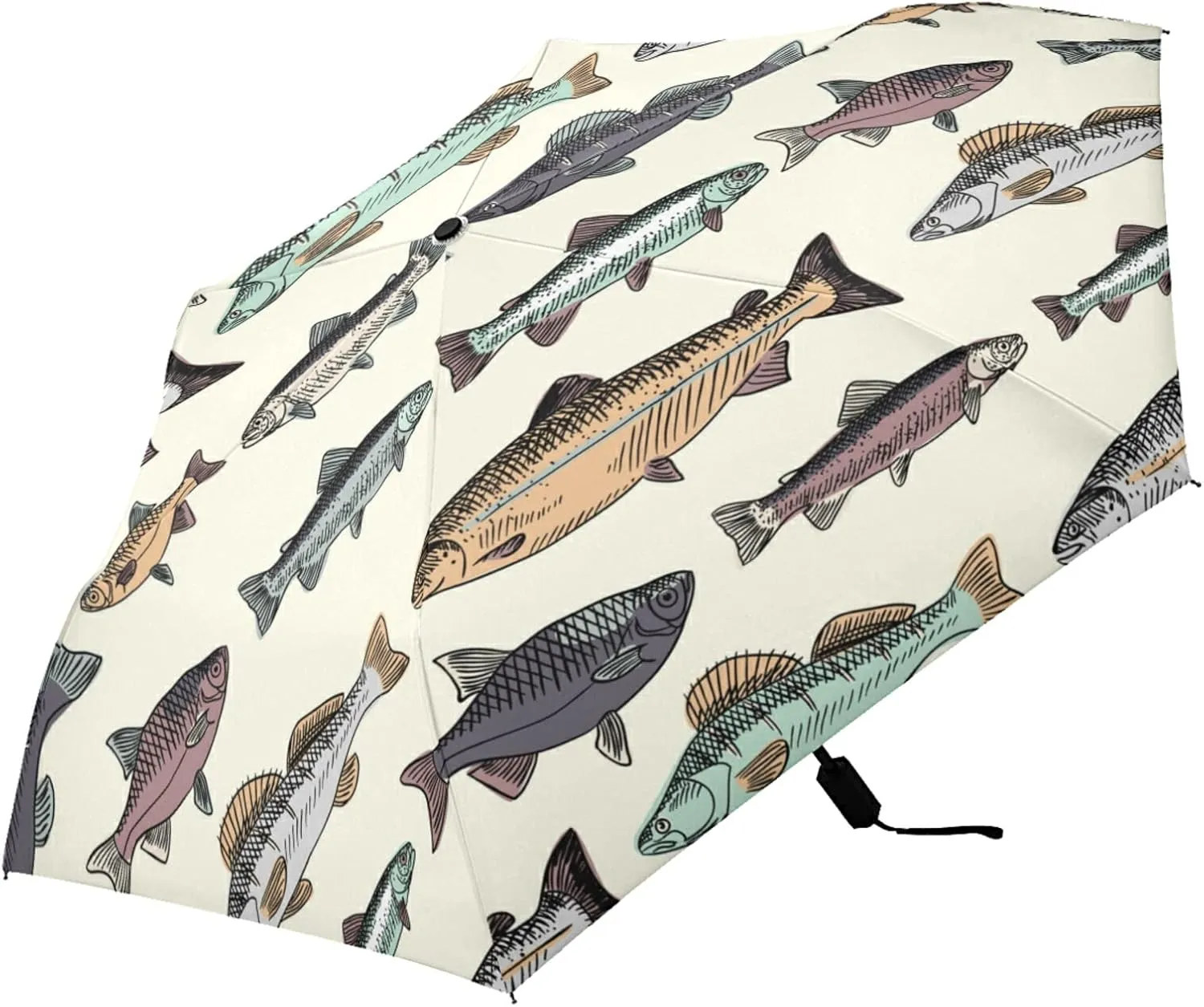 Oyihfvs Parasol Folding Umbrella, Reinforced Windproof Waterproof, Portable Compact Anti-UV Sun Rain Protection for Travel Outdoor