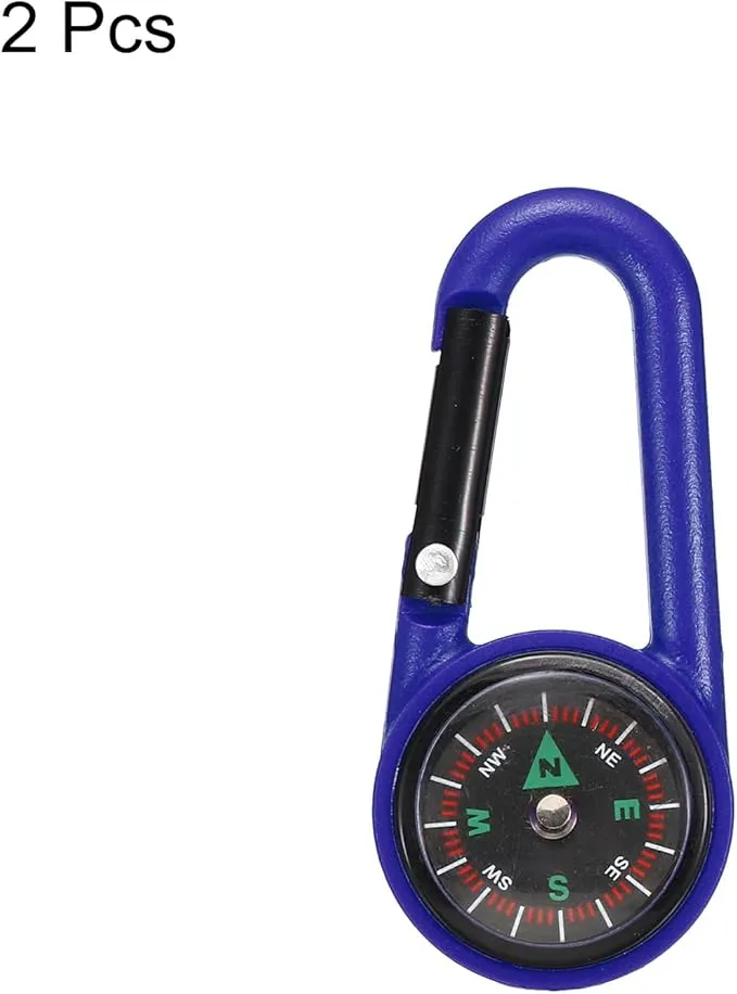 PATIKIL Keychain Compass, Pocket Camping Compass with Buckle for Outdoor Hiking Hunting Travelling