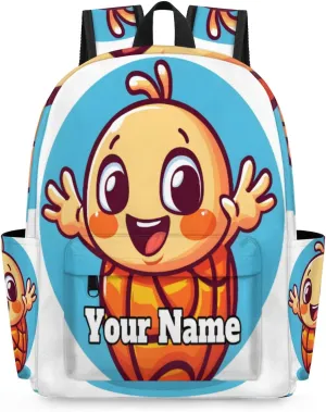 Personalized Basketball Preschool Toddler Backpack for Boys Girls Custom Kids Name Small Bookbags Kindergarten Elementary Backpack, Sports Ball Basketballs