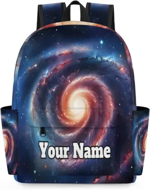 Personalized Colorful Starry Sky Preschool Toddler Backpack for Boys Girls Custom Kids Name Small Bookbags Kindergarten Elementary Backpack, Solar System