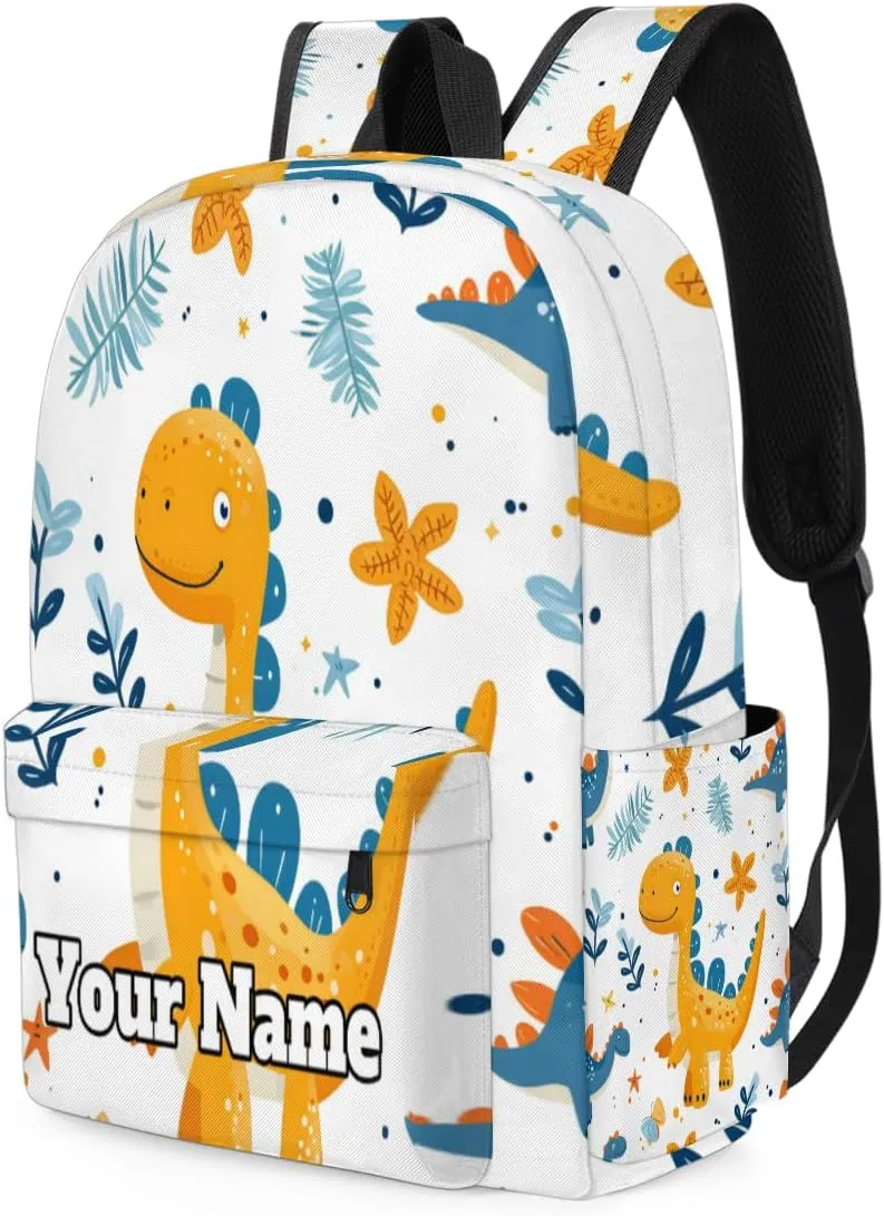 Personalized Dinosaur Preschool Toddler Backpack for Boys Girls Custom Kids Name Small Bookbags Kindergarten Elementary Backpack, Cute Dinosaur