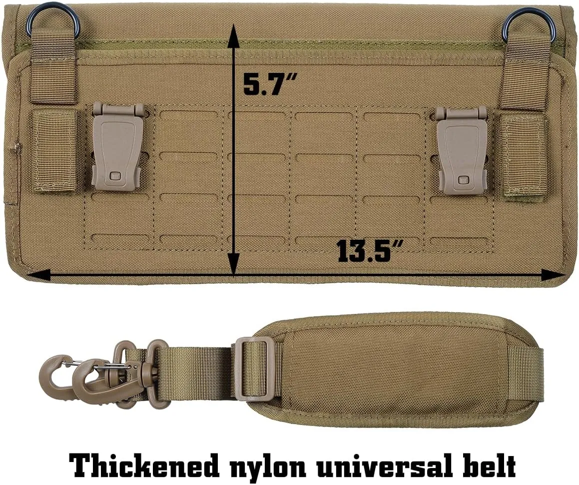 Pistol Magazine Storage Pouch,Molle10 Mag Pouch with Removeable Flaps,Ammo Mag Holder Fits Most Single and Double Magazines