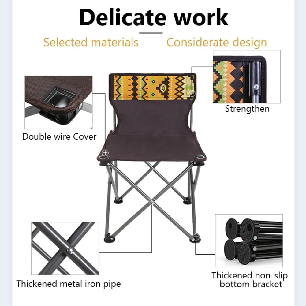 Portable Folding Camping Table and Chair Set for 6 People Waterproof and Foldable BBQ Picnic Table Black Color