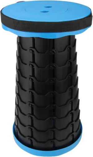 Portable Telescopic Stool - Retractable and Adjustable Folding Stool, Lightweight and Durable for Camping, BBQ, Fishing, and Hiking, Supports up to 180kg/396lbs.