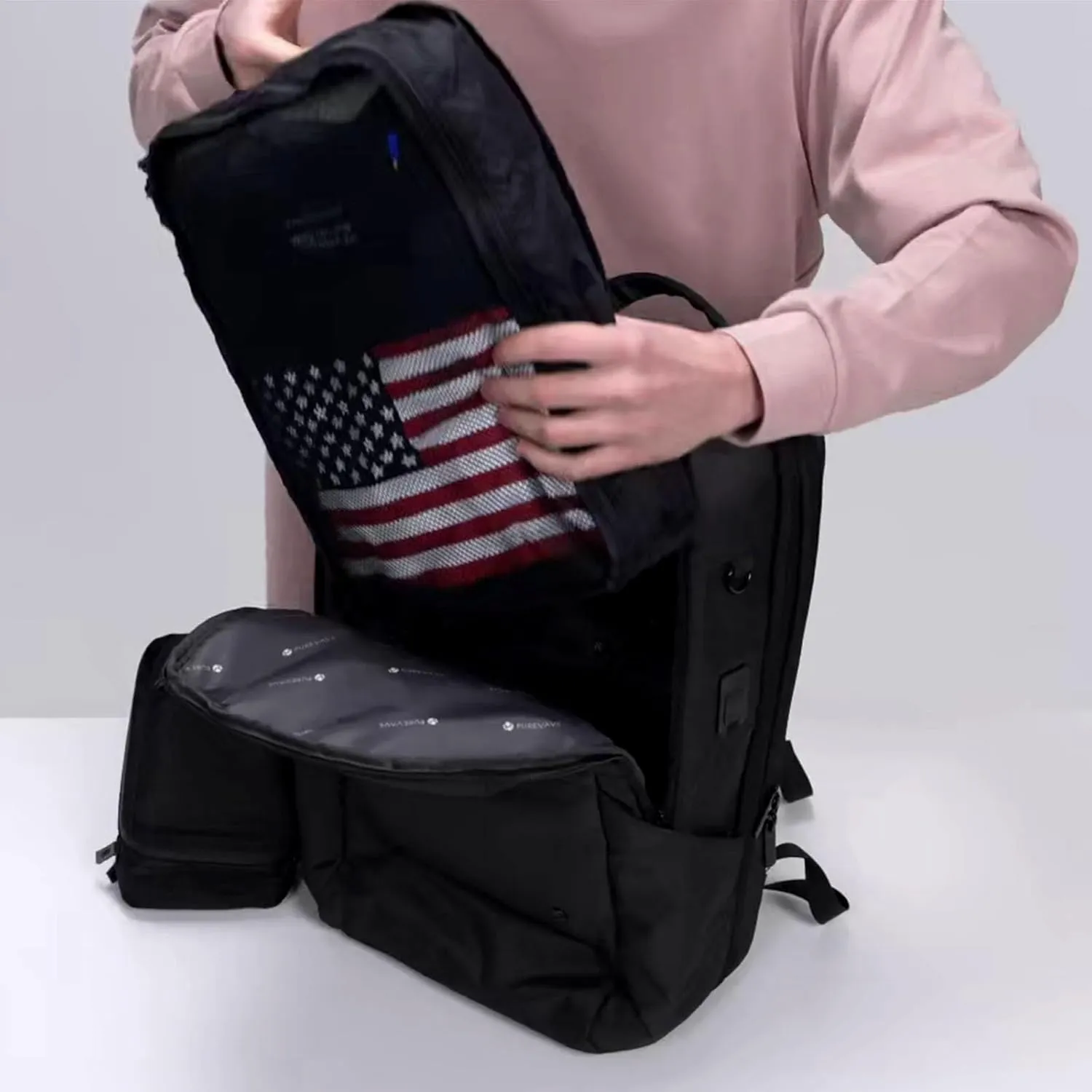 PUREVAVE YKK Zipper Travel Laptop Backpack for Men, and Women