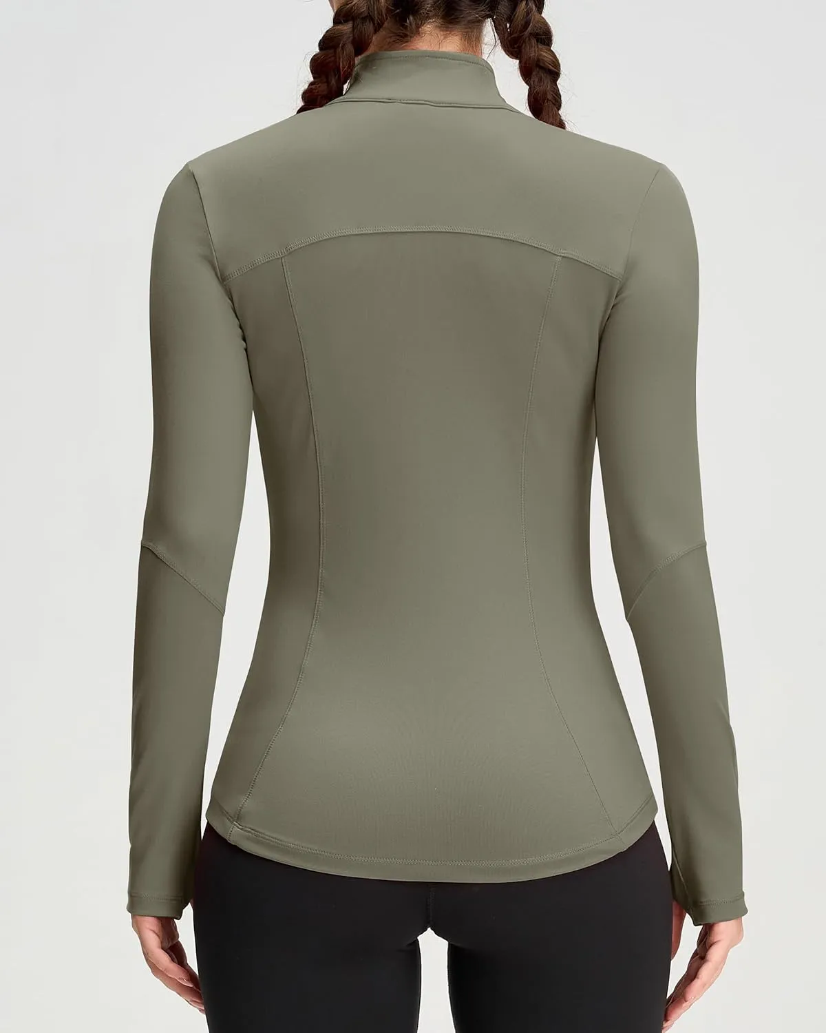 QUEENIEKE Womens Running Jackets Athletic Workout Scrub Jacket Track Full Zip Up Gym for Women Yoga Top