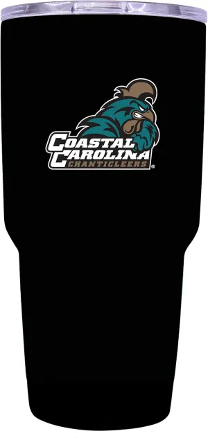 R and R Imports Coastal Carolina University 24 oz Insulated Stainless Steel Tumbler Officially Licensed Collegiate Product (Black)