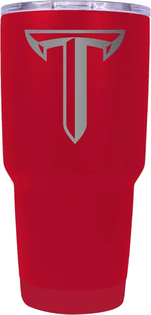R and R Imports Troy University 24 oz Insulated Tumbler Etched - Red Officially Licensed Collegiate Product