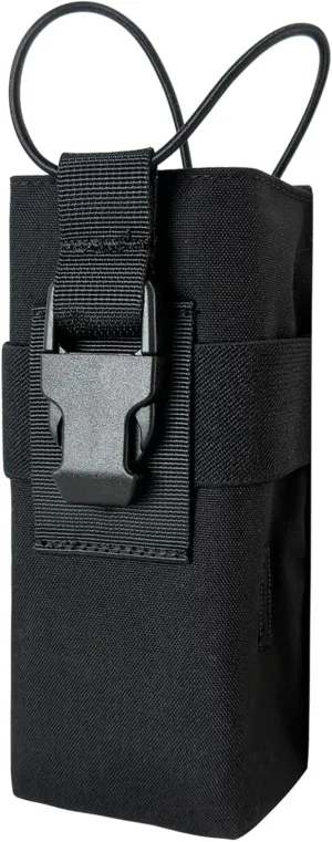Radio Holster Walkie Talkie Pouch - 500D Nylon Molle System 3mm Bungee Storage Bag for Utility Tactical Belt Accessory Fits Standard Handset