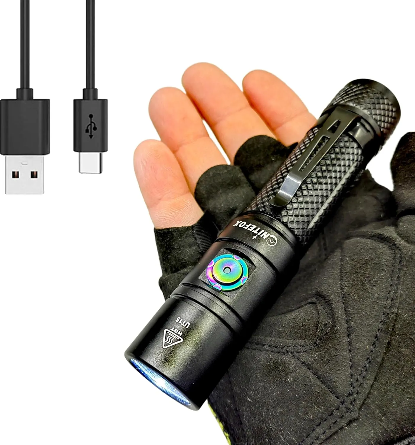 Rechargeable LED Flashlight Bright Pocket Flashlight 1500LM Handheld Flashlight Waterproof for Everyday Carry Indoor/Outdoor Hiking,Camping,Security,Emergency...