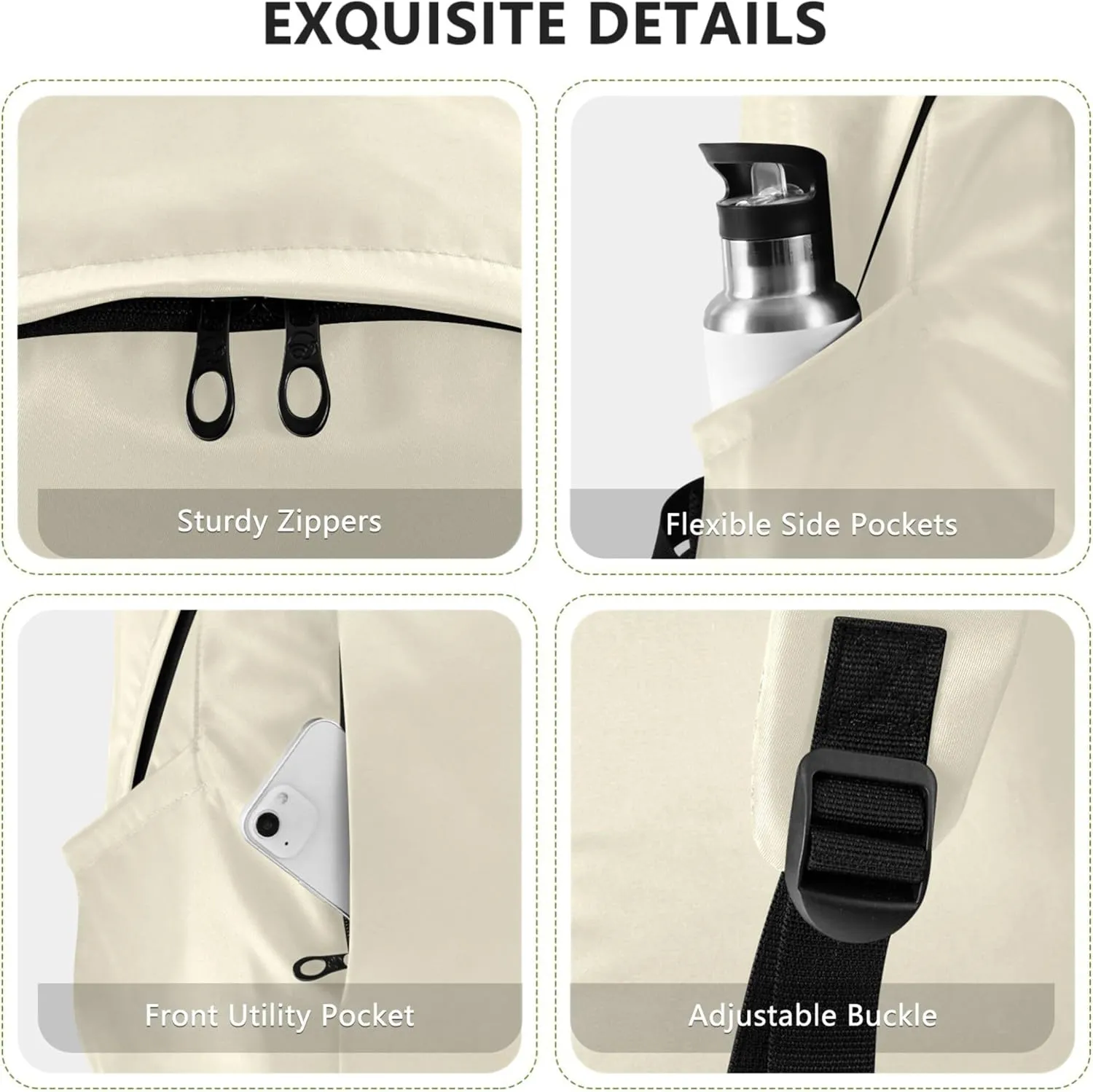 Shoulder Womens Casual Daypack Backpacks Cornsilk Beige Fashion Back to School Bookbag