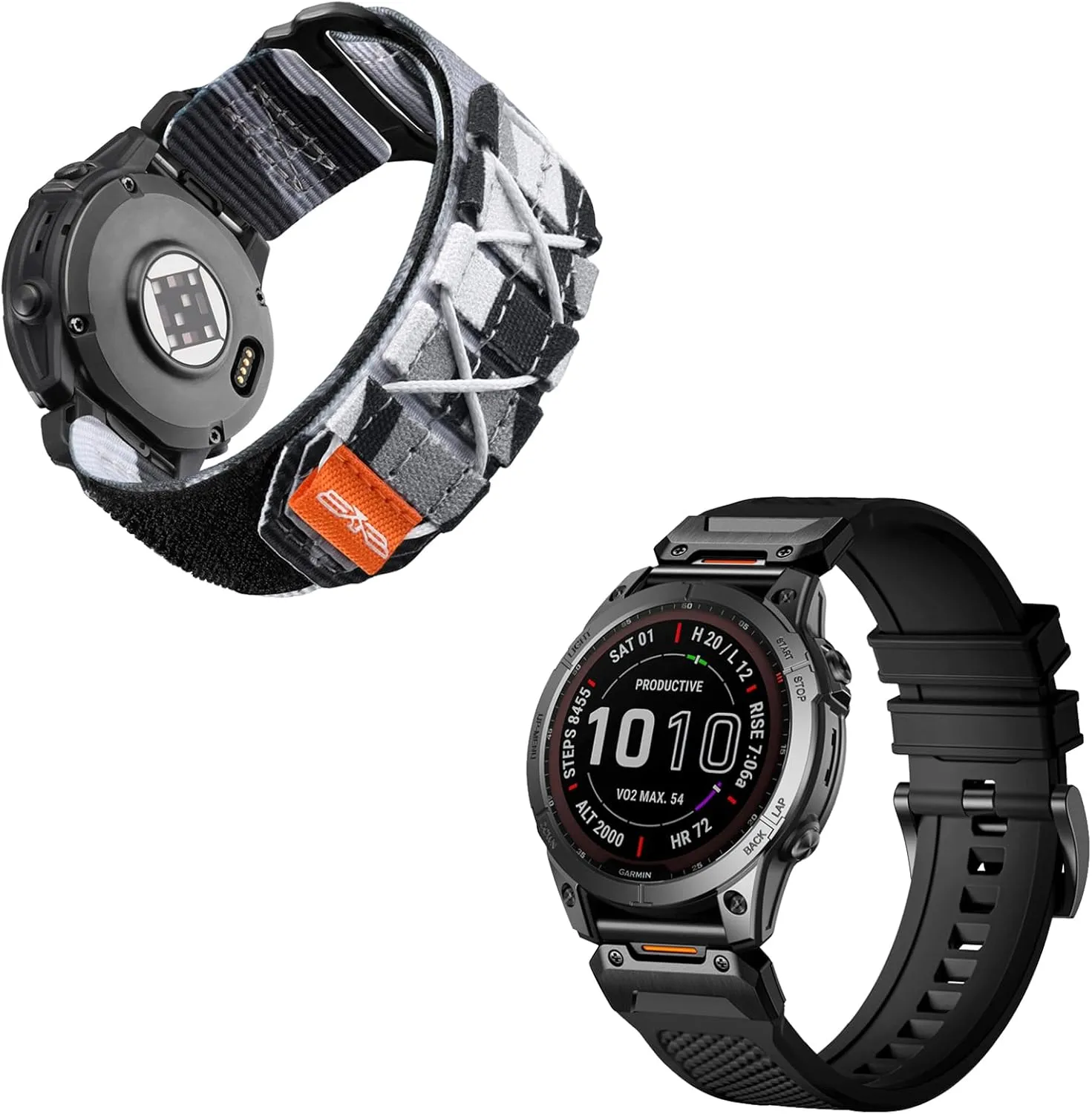 Silicone Band   Tactical Rugged Nylon Band Compatible with Garmin Fenix 6 Band
