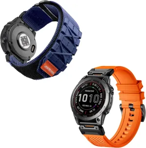 Silicone Band   Tactical Rugged Nylon Band Compatible with Garmin Fenix 6 Band