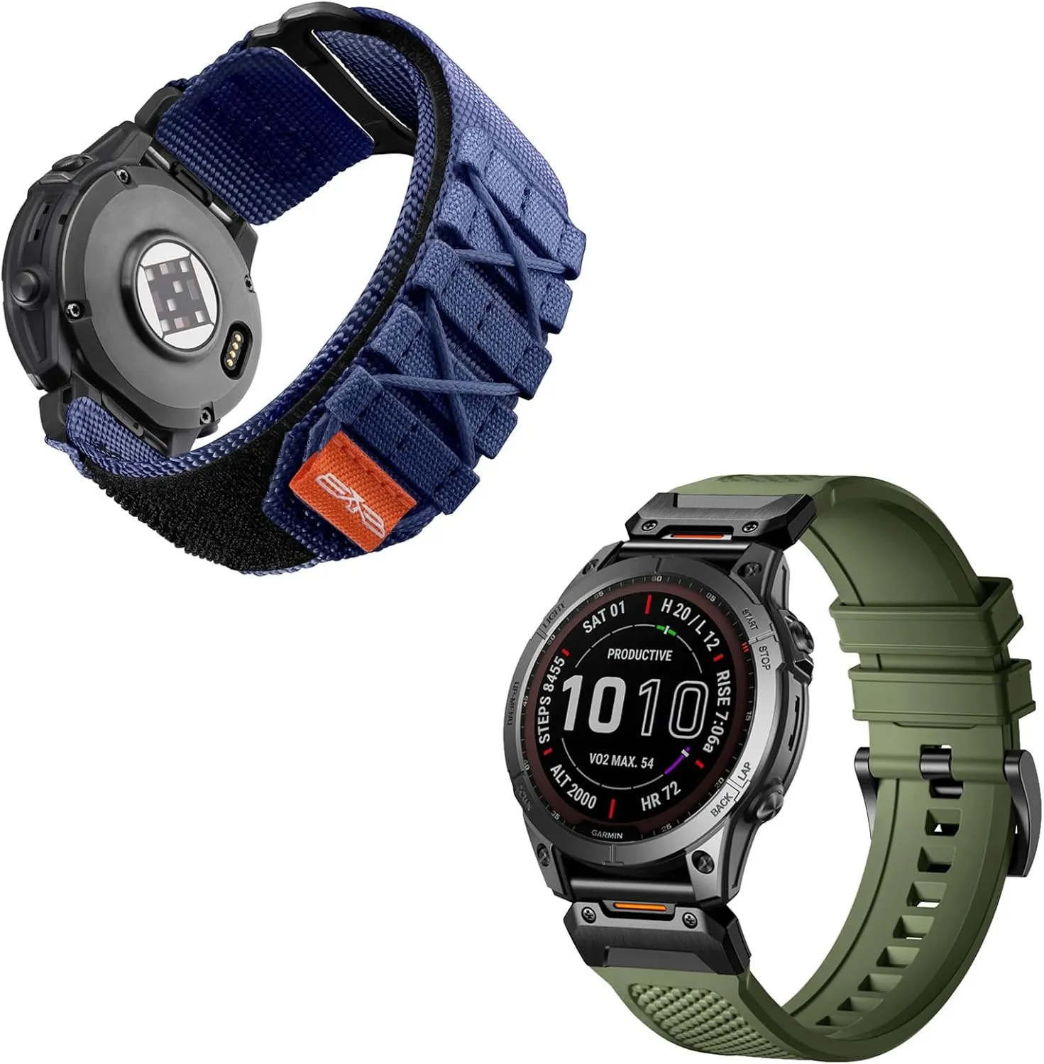 Silicone Band   Tactical Rugged Nylon Band Compatible with Garmin Fenix 6 Band