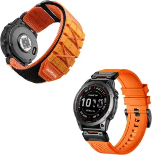 Silicone Band   Tactical Rugged Nylon Band Compatible with Garmin Fenix 6 Band