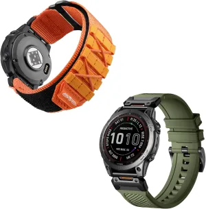 Silicone Band   Tactical Rugged Nylon Band Compatible with Garmin Fenix 6 Band