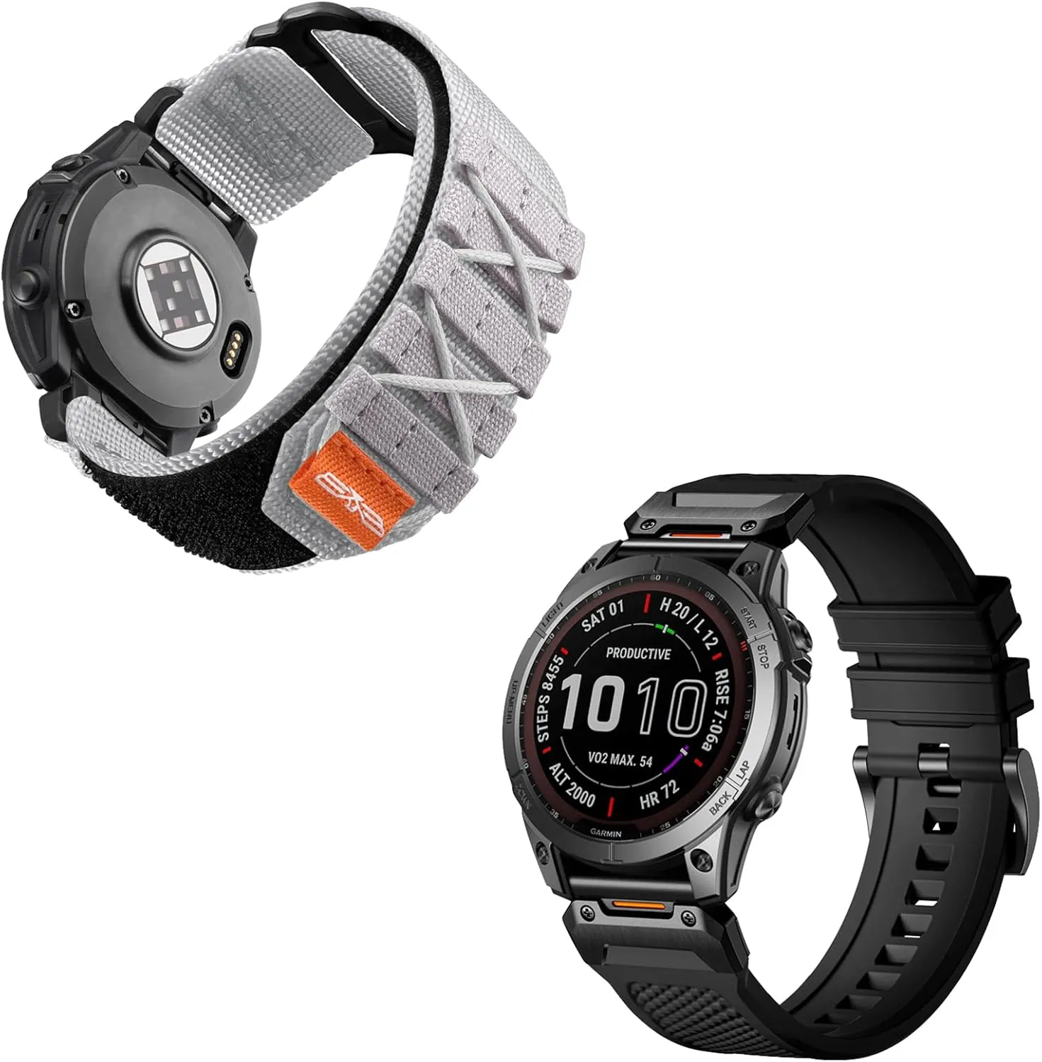 Silicone Band   Tactical Rugged Nylon Band Compatible with Garmin Fenix 6 Band