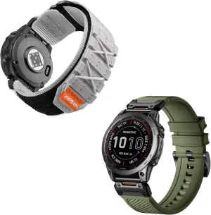 Silicone Band   Tactical Rugged Nylon Band Compatible with Garmin Fenix 6 Band