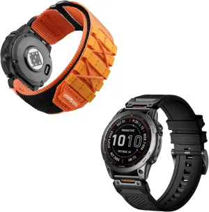 Silicone Band   Tactical Rugged Nylon Band Compatible with Garmin Fenix 6 Band