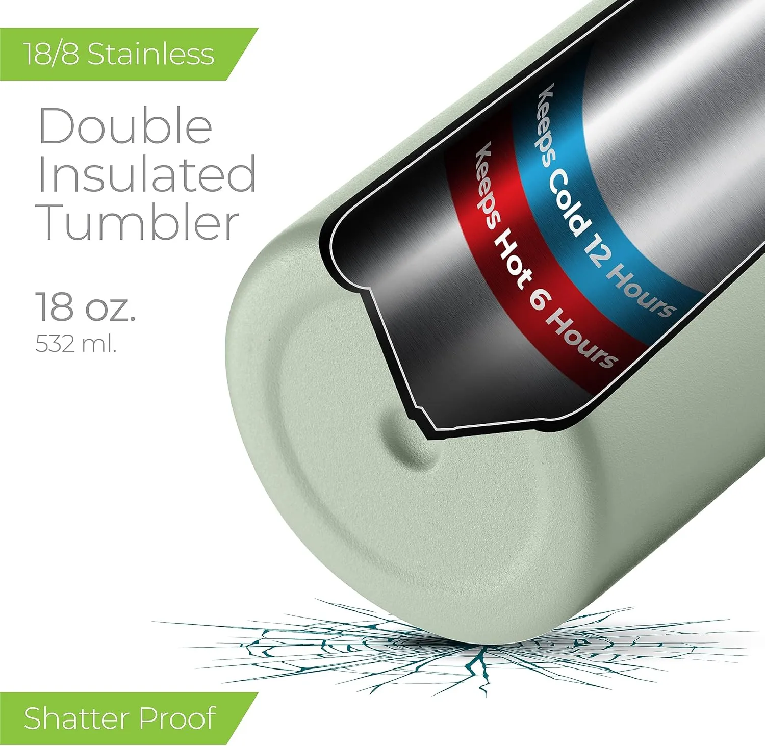 SIPX™ Triple-Insulated Tumblers - 18 Oz. Slim Modern Tumbler With Lid, insulated Cup Keeps Hot For 12 Hours, Stainless Steel Tumbler Made Of Sustainable Material, Coffee Travel Mug For Home & Office