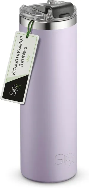SIPX™ Triple-Insulated Tumblers - 18 Oz. Slim Modern Tumbler With Lid, insulated Cup Keeps Hot For 12 Hours, Stainless Steel Tumbler Made Of Sustainable Material, Coffee Travel Mug (Purple)