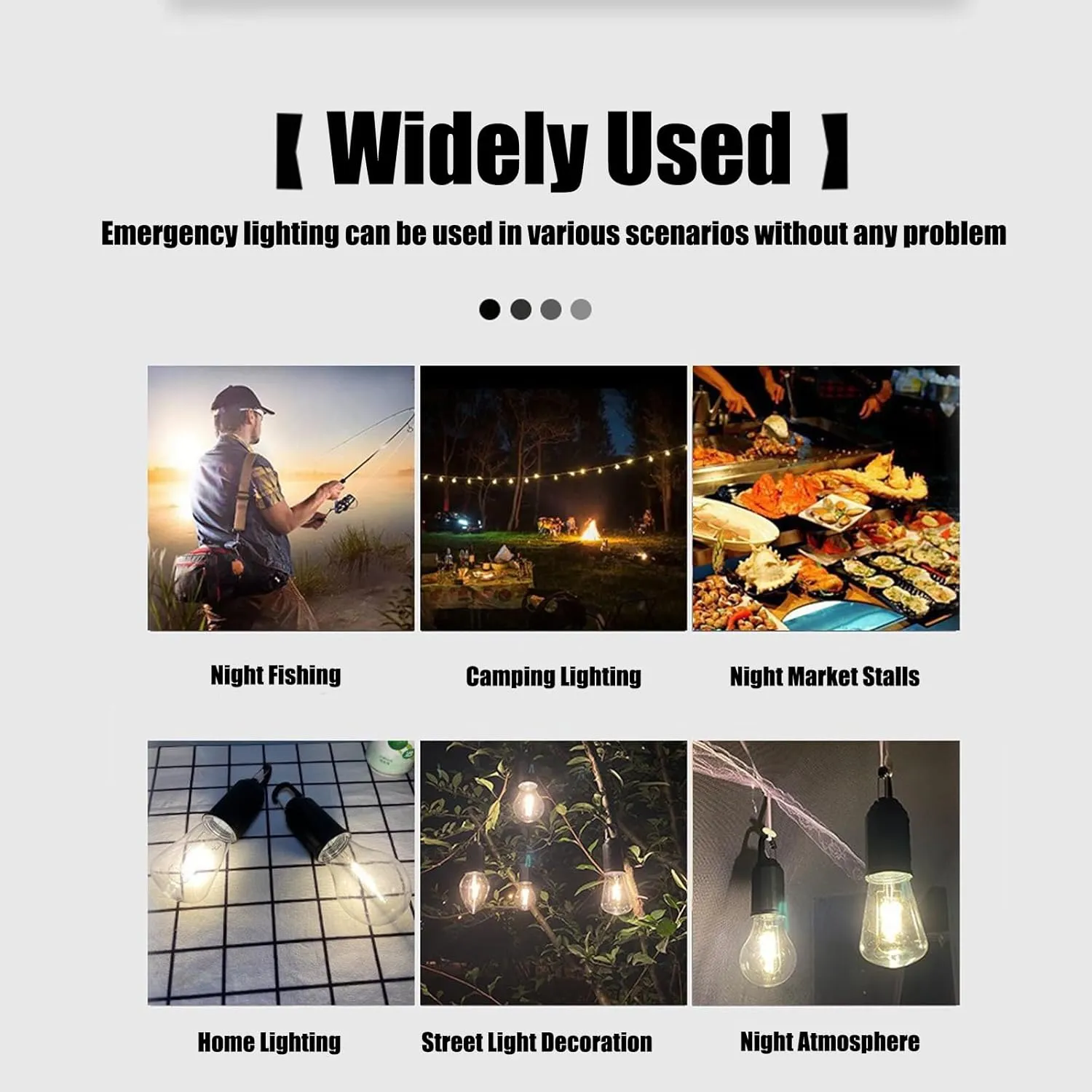 Solar Rechargeable Hooked Camping Light, Waterproof Portable Solar Camping Light, Outdoor Emergency Hanging Lights for Hiking Party, Camping, Fishing (Flat Bottom, 5 Pcs)