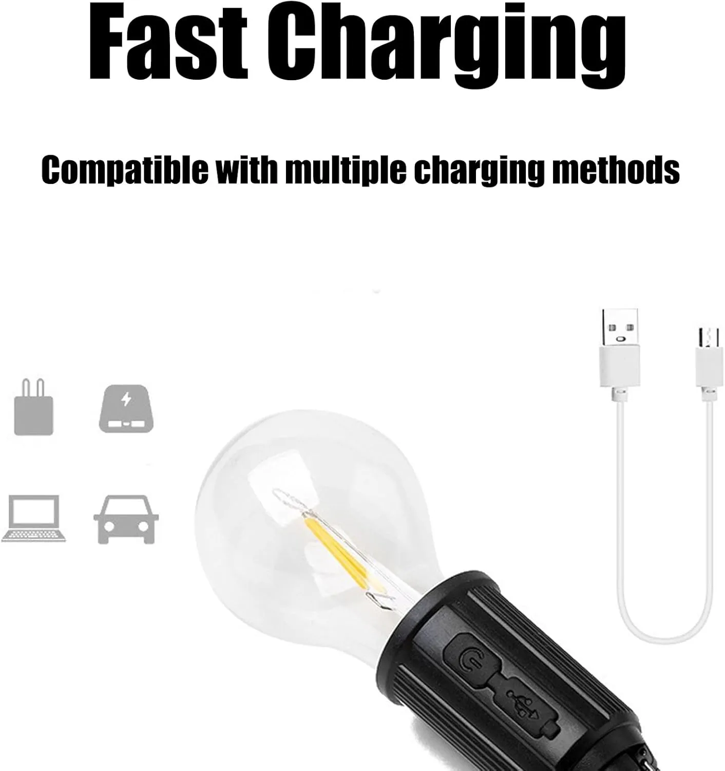 Solar Rechargeable Hooked Camping Light, Waterproof Portable Solar Camping Light, Outdoor Emergency Hanging Lights for Hiking Party, Camping, Fishing (Flat Bottom, 5 Pcs)