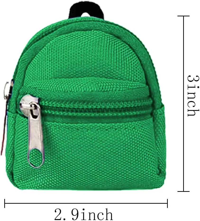 SOTOGO 10 Pieces Doll Zipper Backpack Mini Baby Dolls Backpack Girl Dolls Accessory Bags and American Doll Accessories